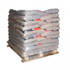 750kg pallet of mbe premium wood pellets on a pallet.